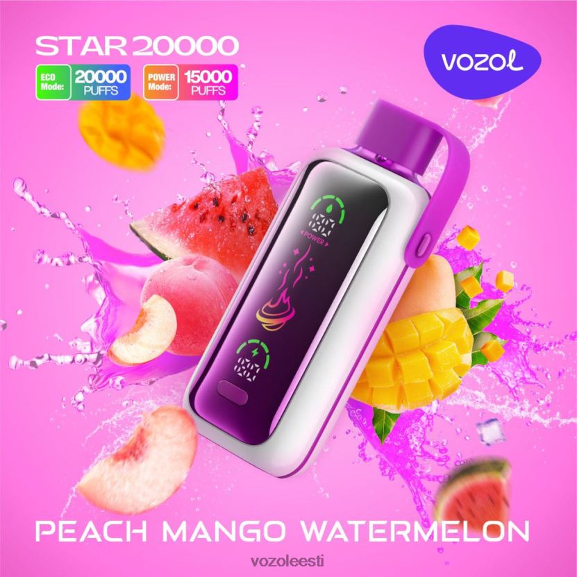 VOZOL Vape Refill - virsiku mango arbuus VOZOL STAR 20 000 FTL80016