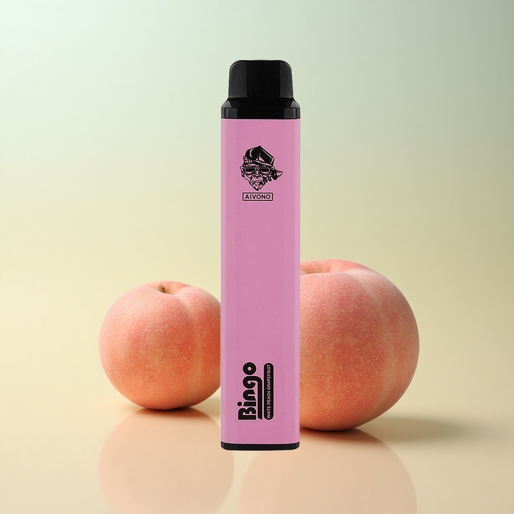 Aivono Aim Bingo 4000 Valge Virsik Greip 1000mAh 10mL 5% nikotiini