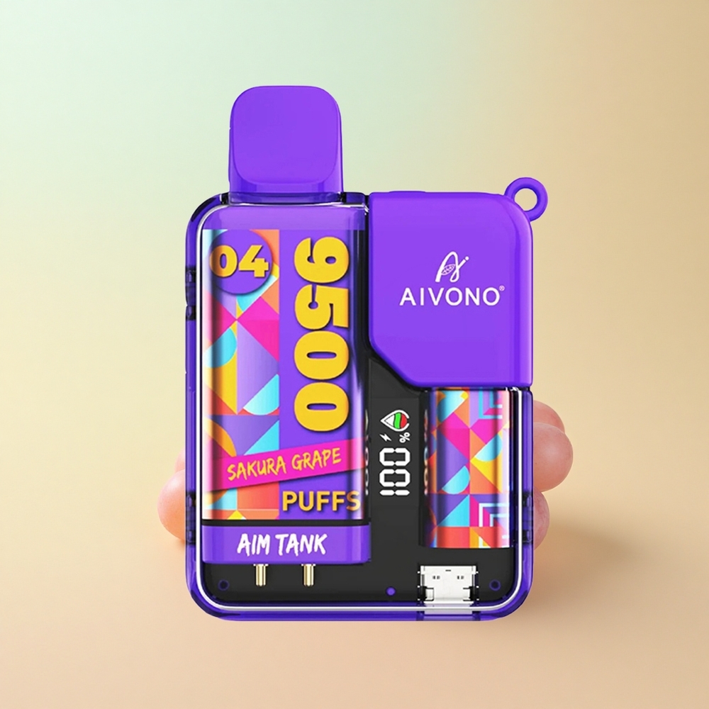 Aivono Aim Tank 9500 Kirss Viinamarja 650mAh 18ml Nikotiiniga