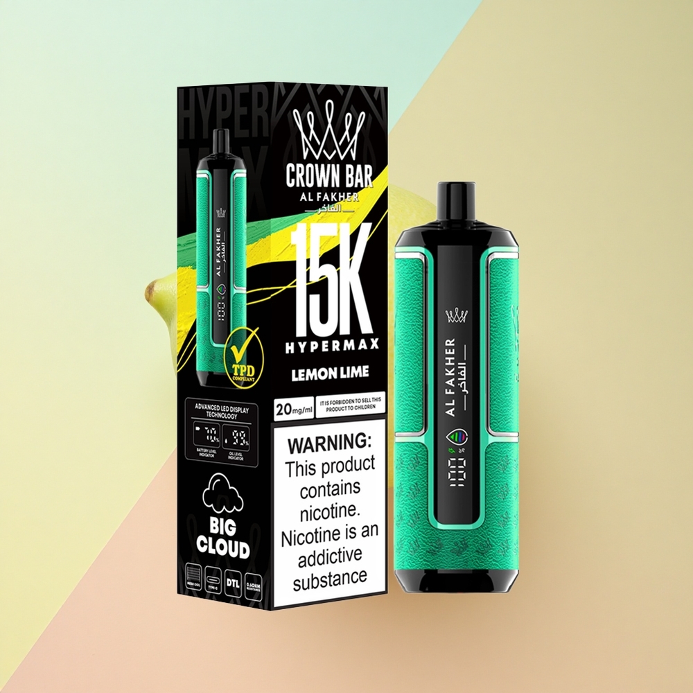 Al Fakher Crown Bar 15K Hypermax Laimi-Limi 600mAh 22ml 6mg nikotiini