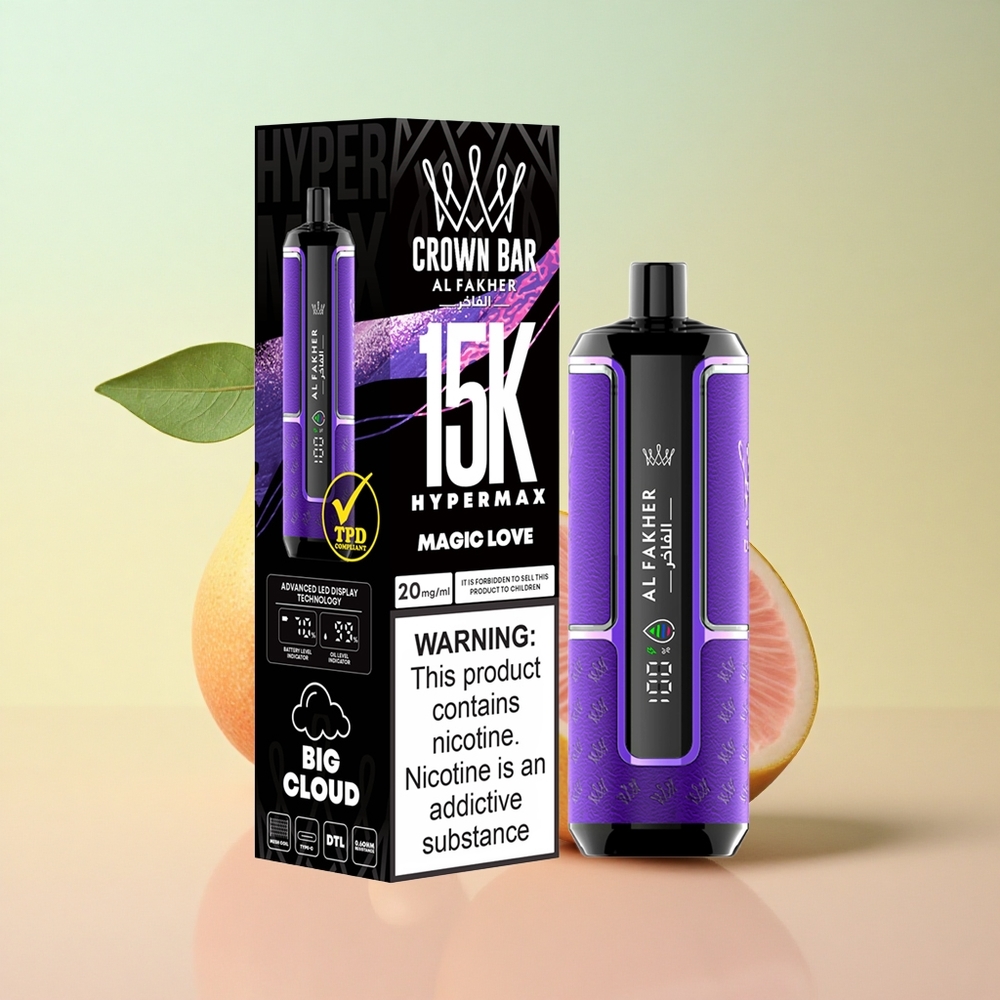 Al Fakher Crown Bar 15K Hypermax Maagiline Armastus 600mAh 22ml Nikotiin 6mg/ml