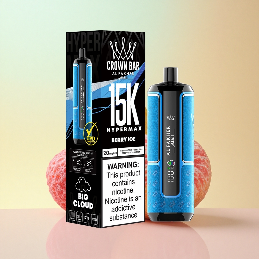 Al Fakher Crown Bar 15K Hypermax Marjajää 600mAh 22ml