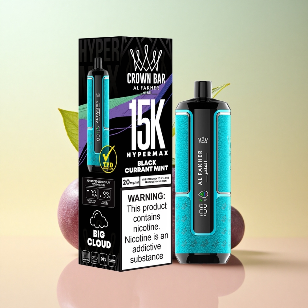 Al Fakher Crown Bar 15K Hypermax Mustikas Münt 22ml 600mAh