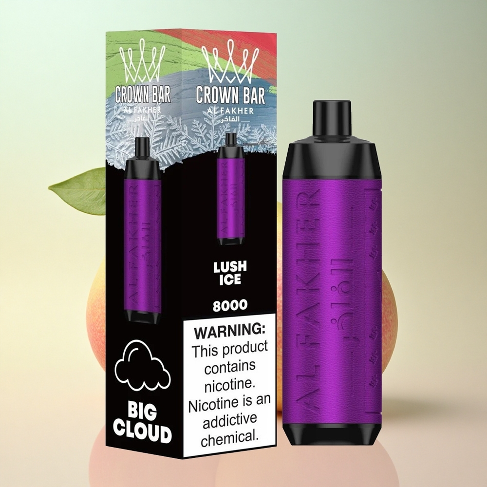 Al Fakher Crown Bar 8000 Crystal JääLopsakas 600mAh 18ml Nikotiin