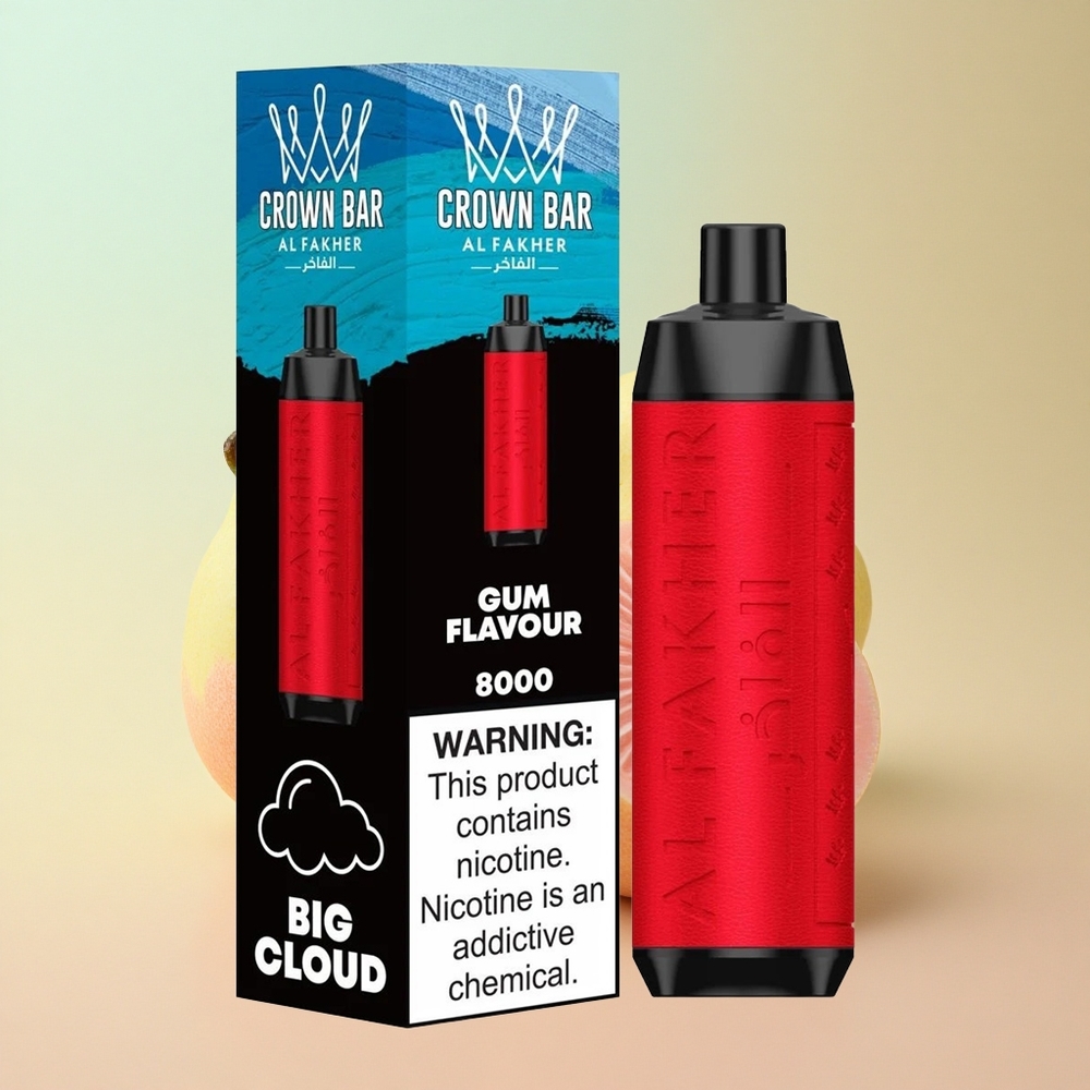 Al Fakher Crown Bar 8000 Crystal Kummi Maitse 600mAh 18ml Nikotiiniga