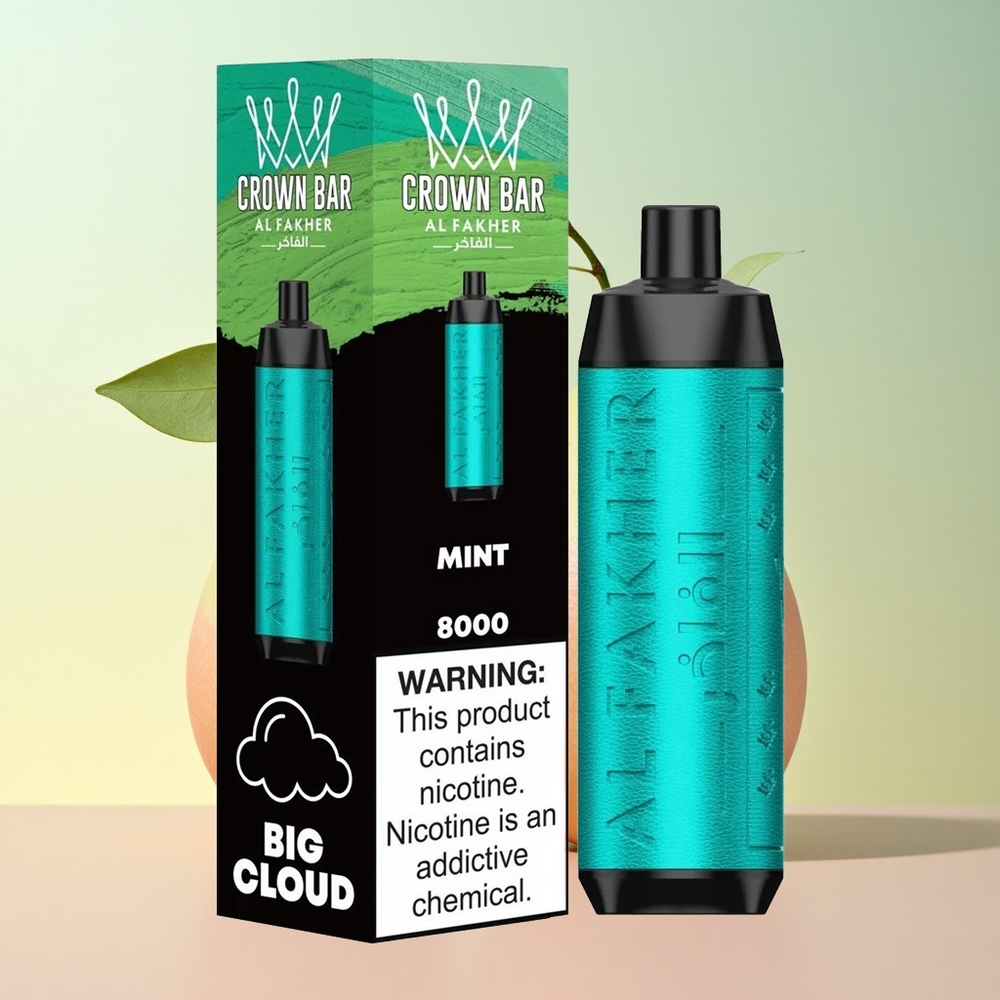 Al Fakher Crown Bar 8000 Crystal Mündi 600mAh 18ml Nikotiiniga Vape