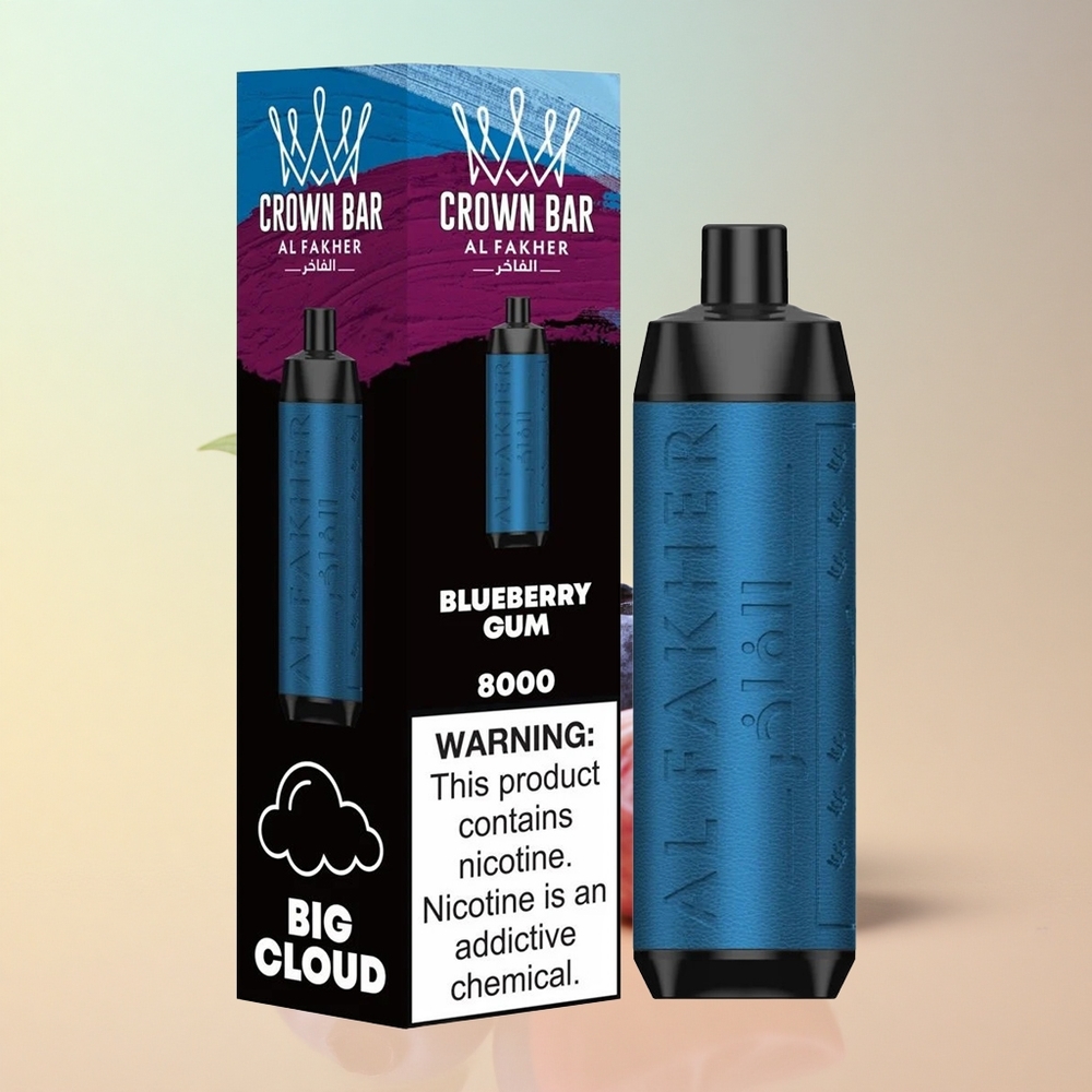 Al Fakher Crown Bar 8000 Crystal Mustikas Näts 5mg Nikotiini 600mAh