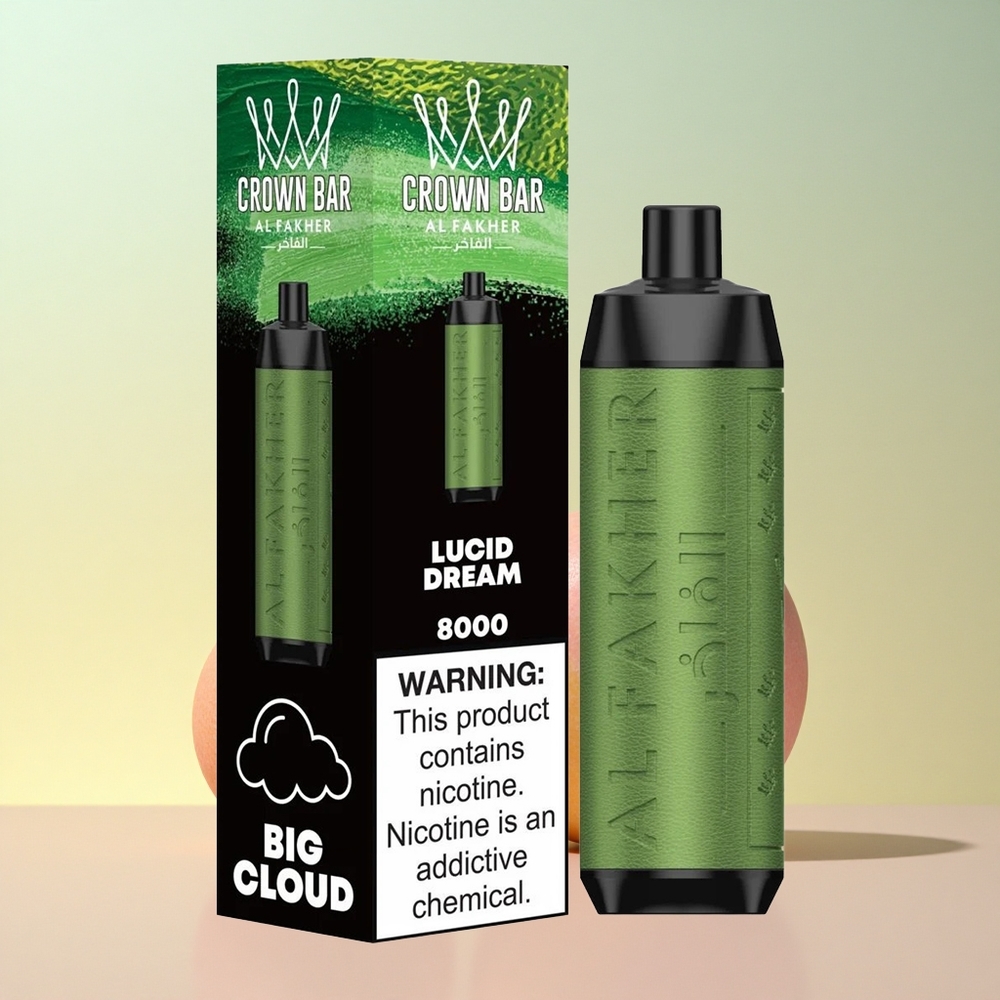 Al Fakher Crown Bar 8000 Crystal Selge Unistus 600mAh 18ml Nikotiin